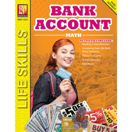 Remedia Publications Bank Account Math - Life Skills Math Series REM 5242